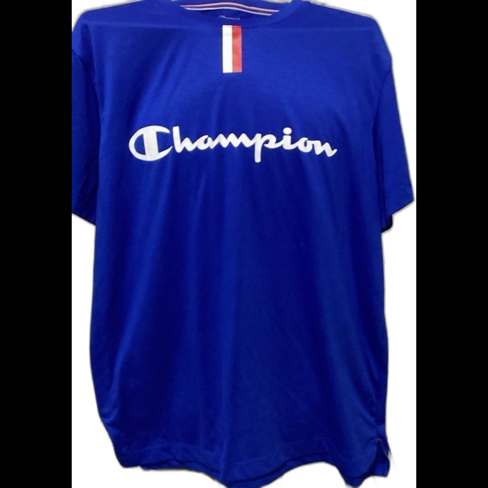 Champion T-Shirt Men’s Size L Color Blue White Graphic Tee